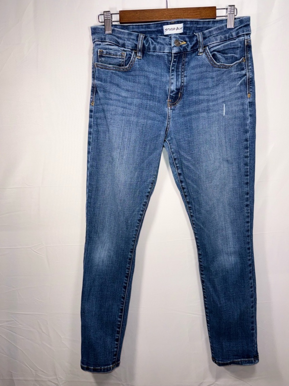 Studio Blue Women Light Wash Blue Denim Ankle Skinny Jeans Size 30